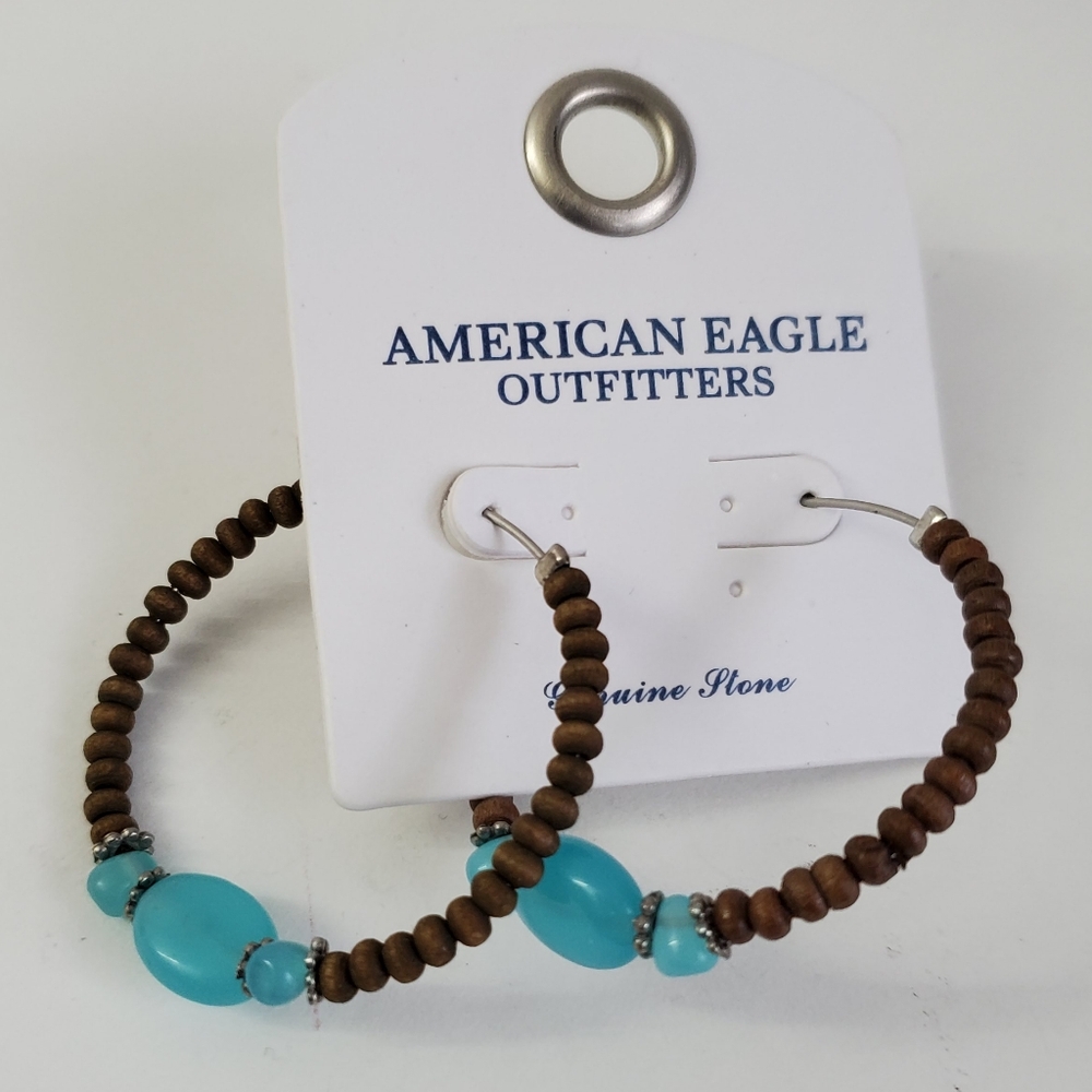 Gorgeous Grnuine Stone and Bead Earrings